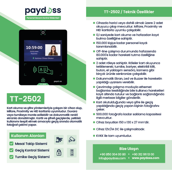 paydoss-TT2502-cihazi